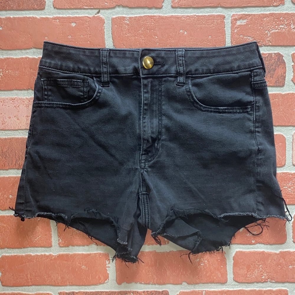American eagle black hi rise Jean shorts